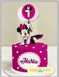 Arquivo de corte topo de bolo Minnie