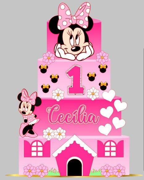 Arquivo de corte topo de bolo Minnie