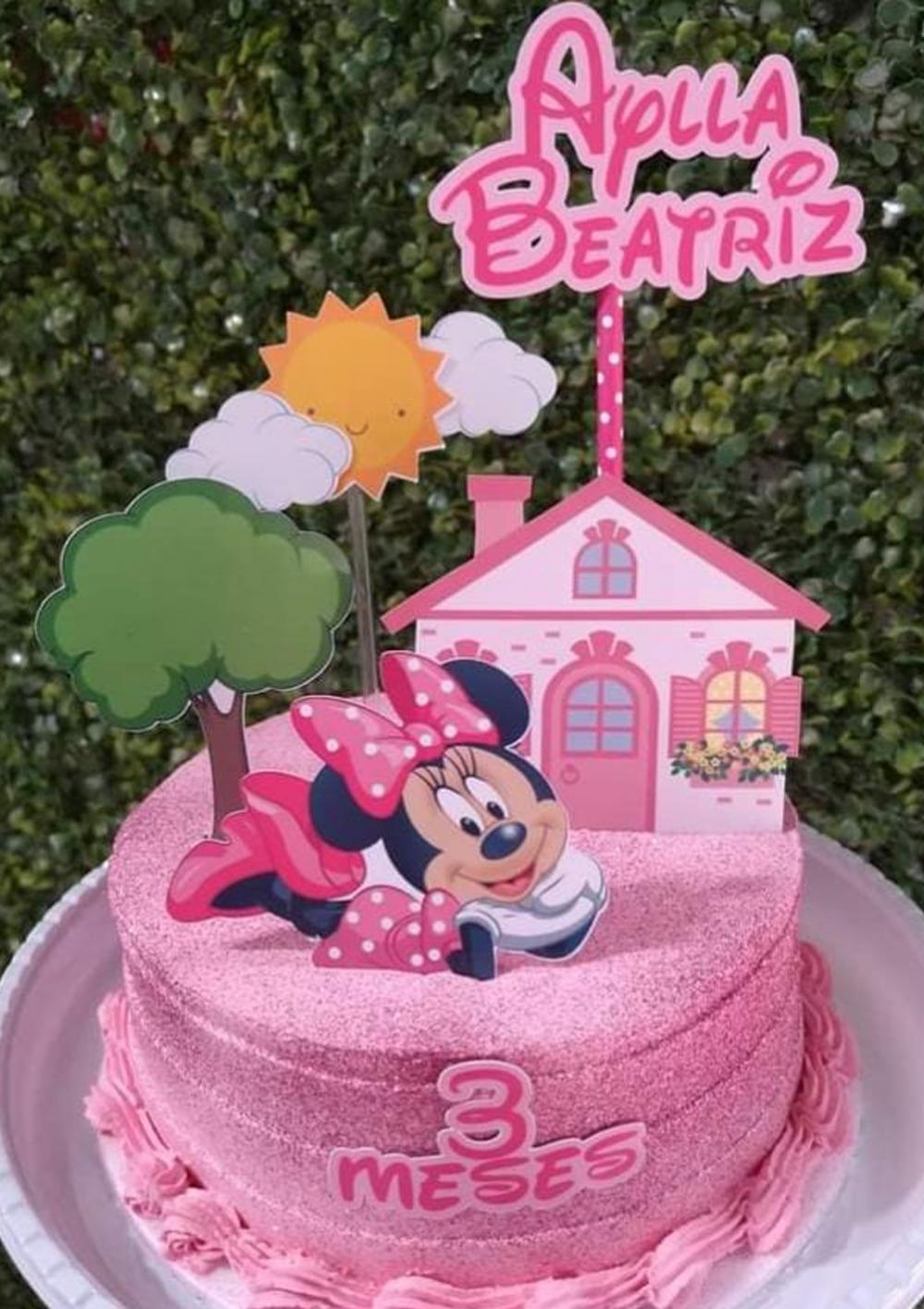 Arquivo de corte topo de bolo Minnie