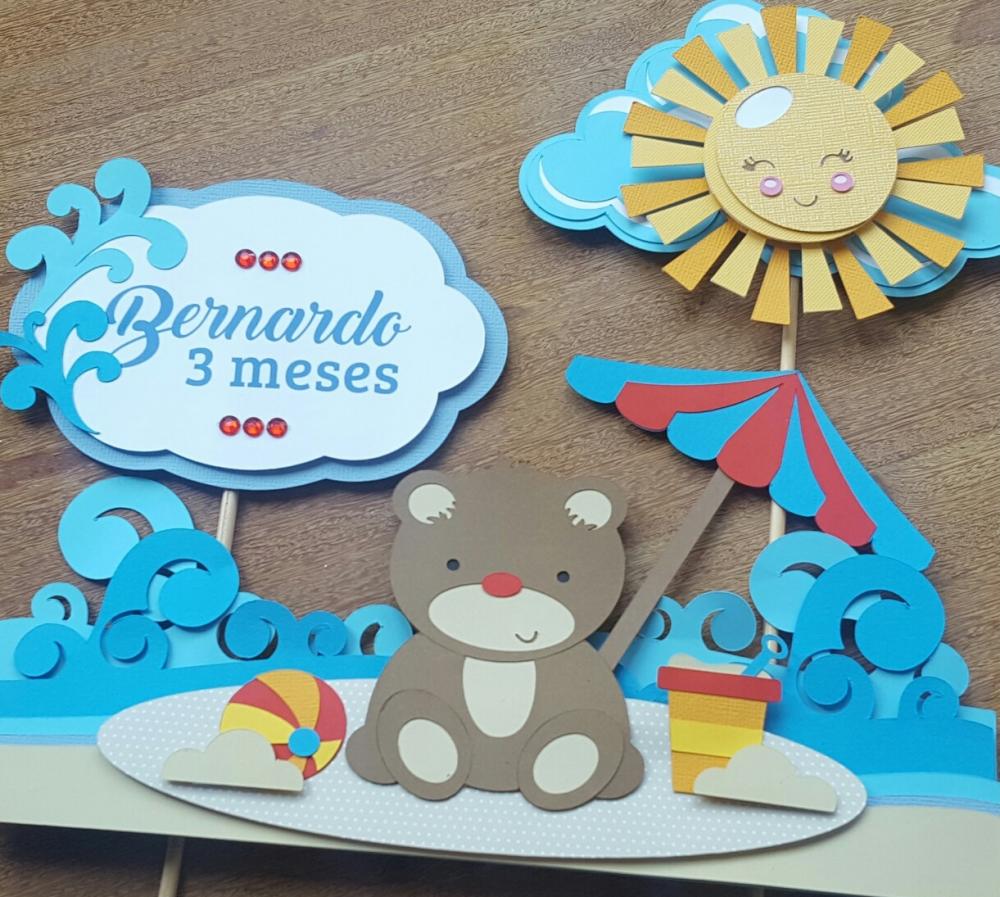 Arquivo de corte topo de bolo Praia