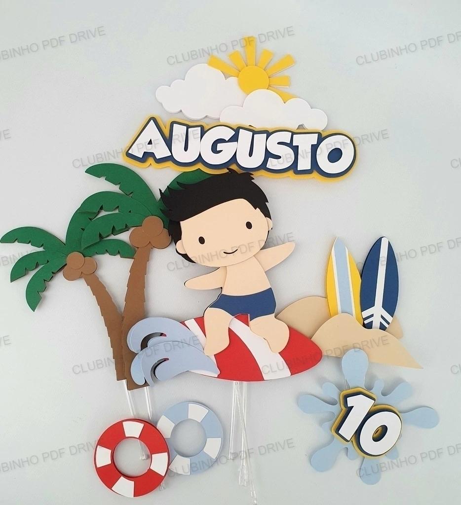 Arquivo de corte topo de bolo Praia