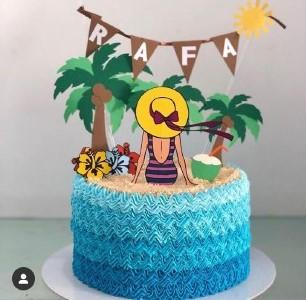 Arquivo de corte topo de bolo Praia