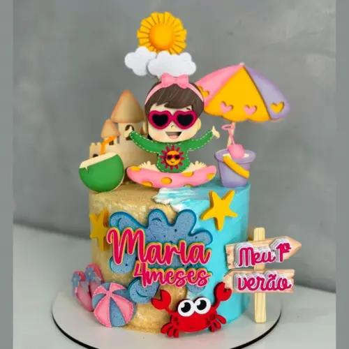 Arquivo de corte topo de bolo Praia