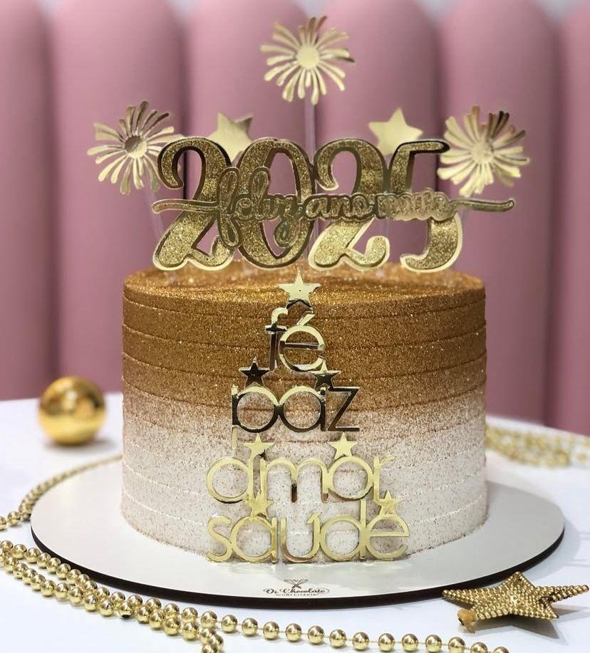 Arquivo de corte topo de bolo ano novo