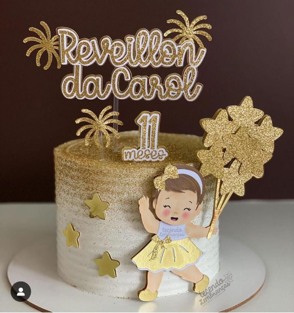 Arquivo de corte topo de bolo Ano novo