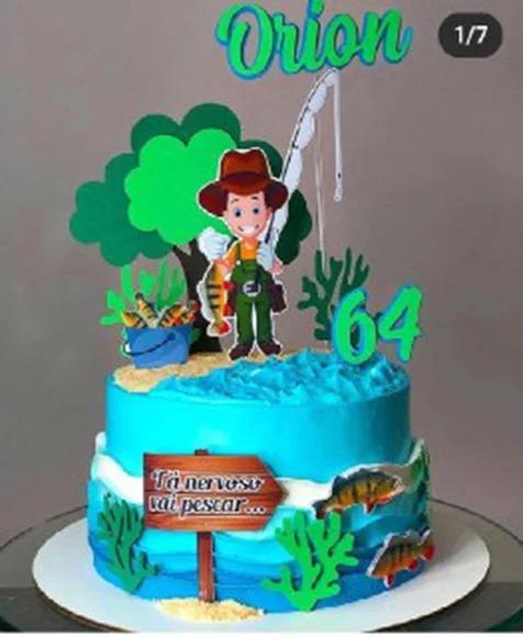 Arquivo de Corte Topo de Bolo Pescaria