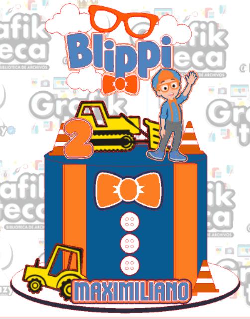 Arquivo de corte topo de bolo Blippi