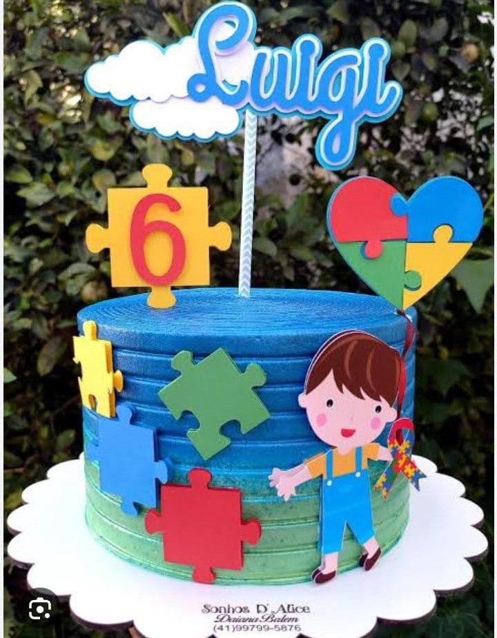 Arquivo de corte topo de bolo Autismo