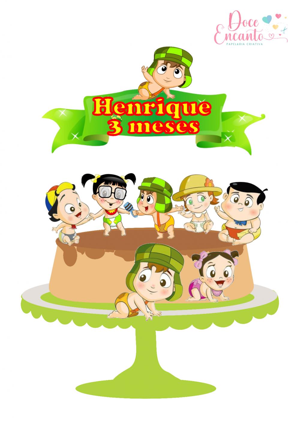 Arquivo de corte topo de bolo Chaves