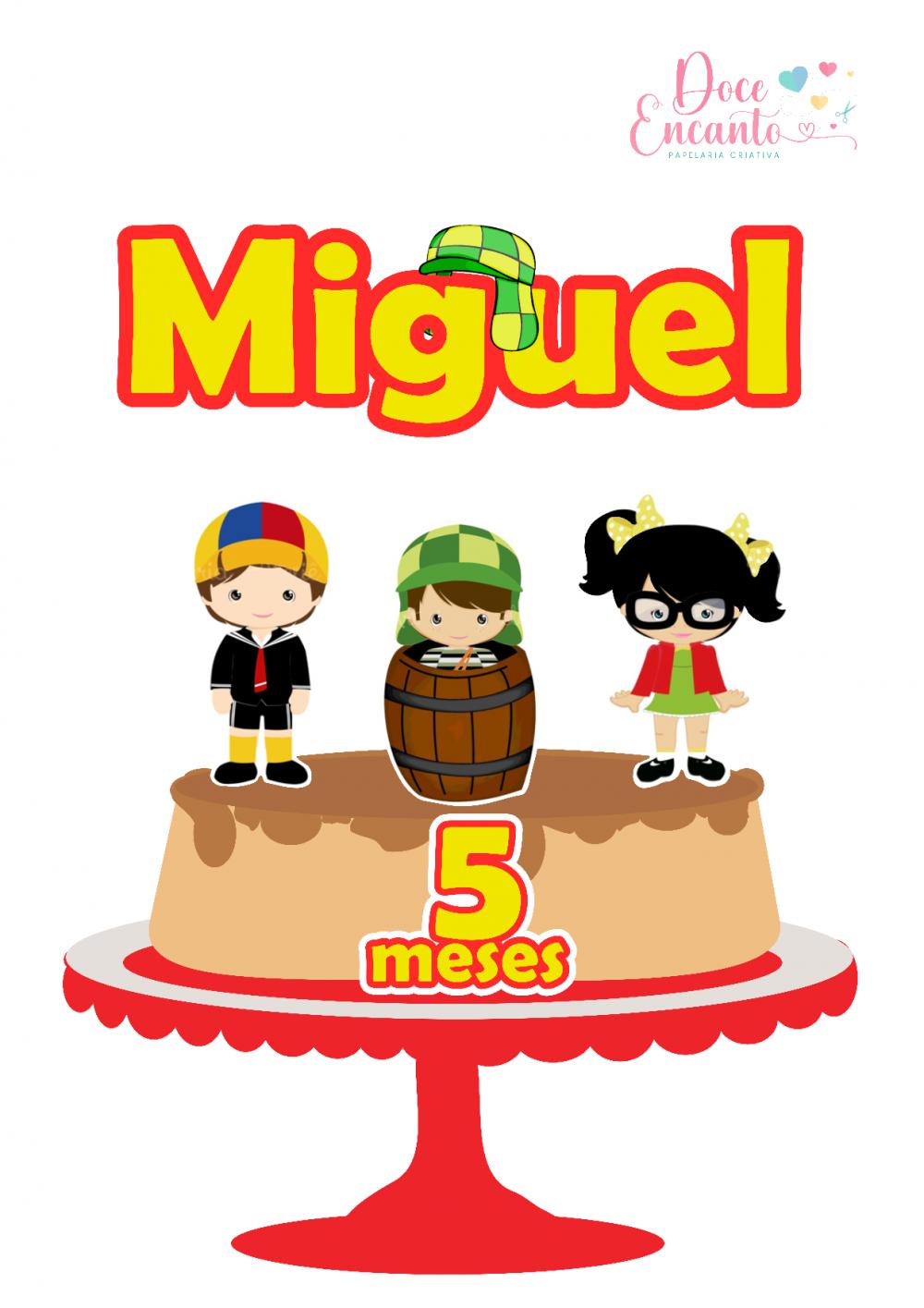 Arquivo de corte topo de bolo Chaves