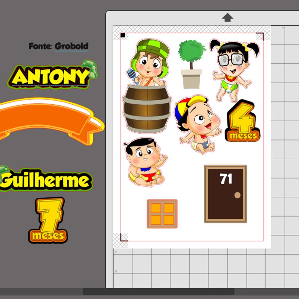 Arquivo de corte topo de bolo Chaves