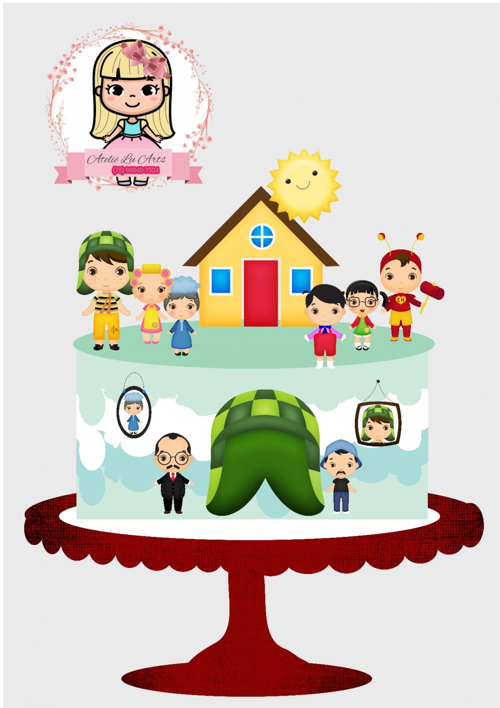 Arquivo de corte topo de bolo Chaves