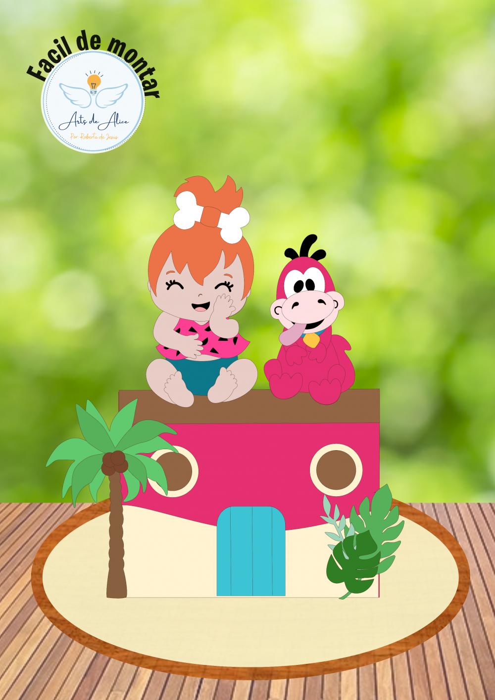 Arquivo de corte topo de bolo flinstones