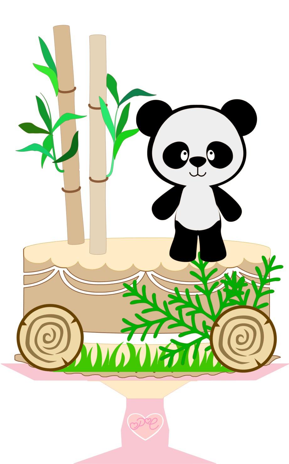 Arquivo de corte topo de bolo panda