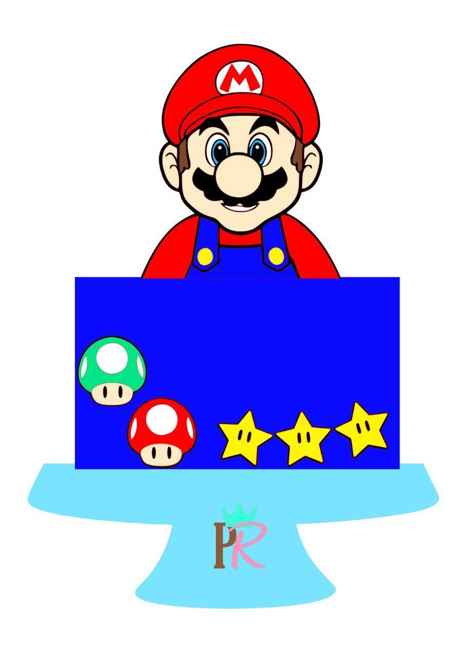 Arquivo de corte topo de bolo Super Mario