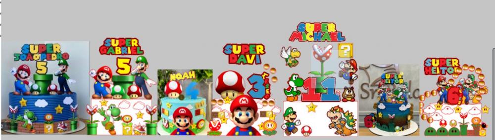 Arquivo de corte topo de bolo Super Mario