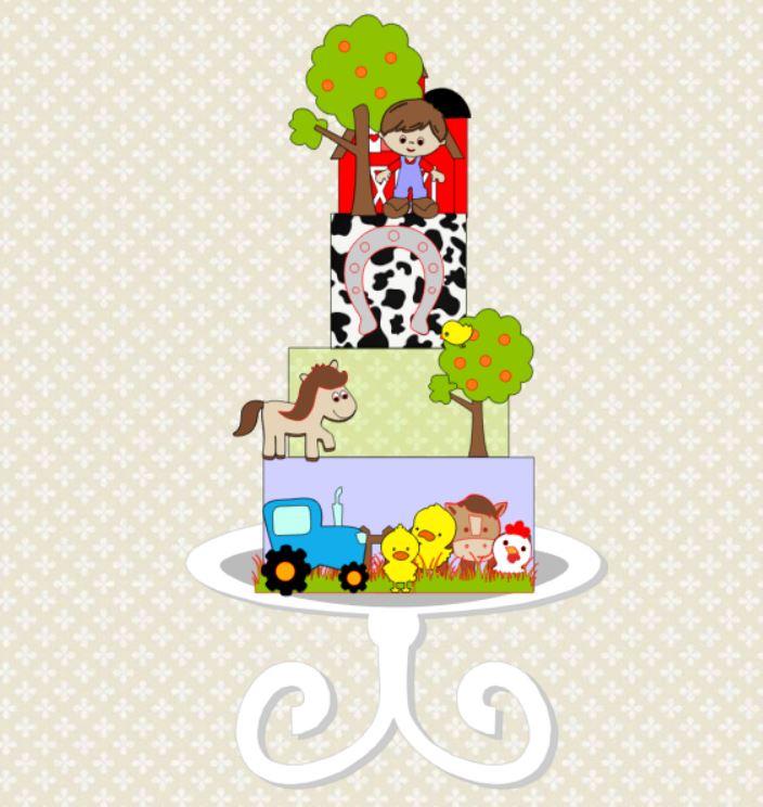 Arquivo de corte topo de bolo Fazendinha