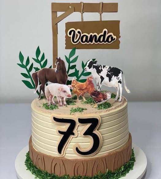 Arquivo de corte topo de bolo Fazendinha