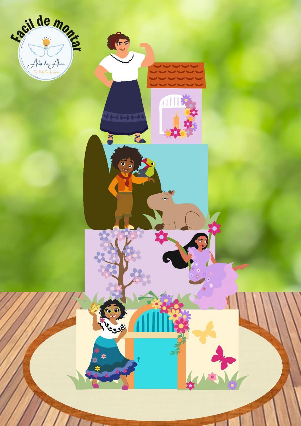 Arquivo de corte topo de bolo Encanto