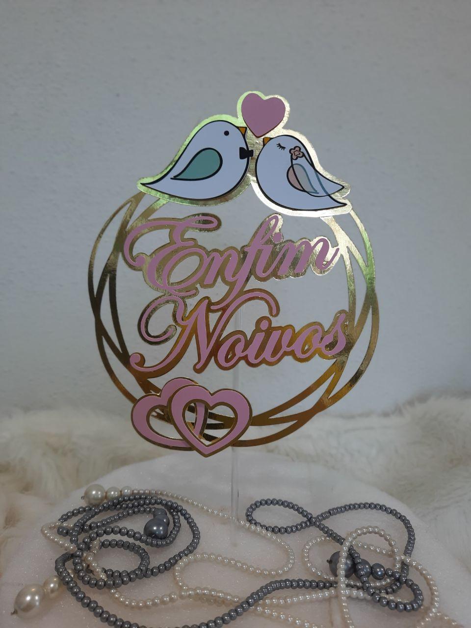 Arquivo de corte Topo de bolo Noivado