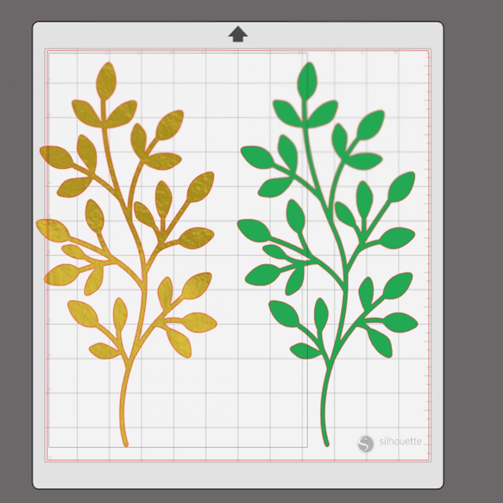 Arquivo de corte topo de bolo Folhagens