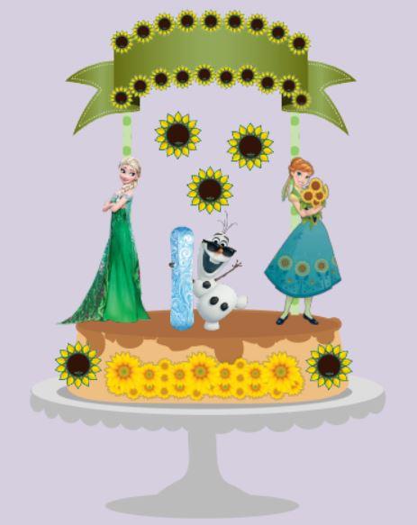 Arquivo de corte topo de bolo frozen