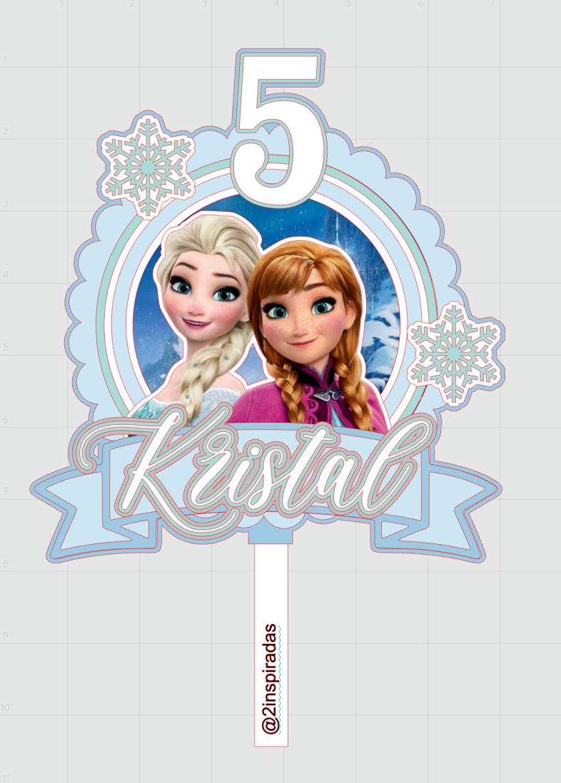 Arquivo de corte topo de bolo frozen