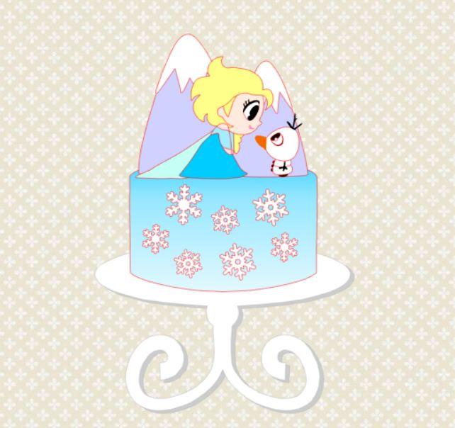 Arquivo de corte topo de bolo frozen