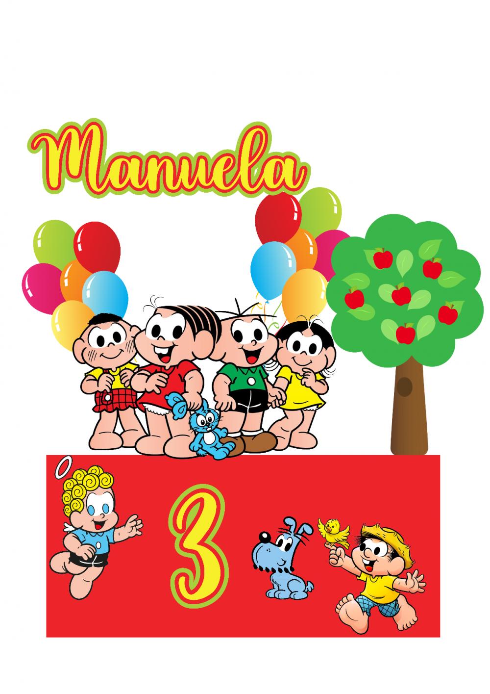 Arquivo de corte topo de bolo Turma da Monica