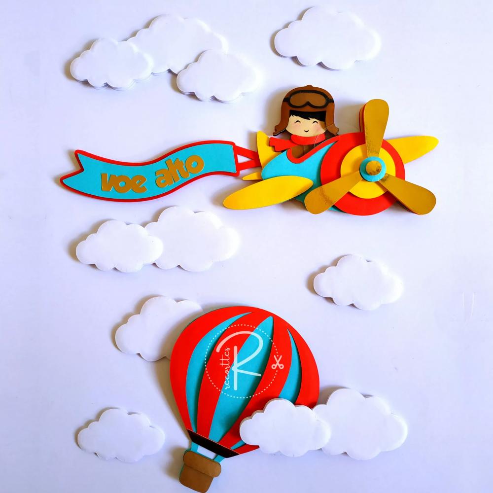 Arquivo de corte Topo de bolo Aviador