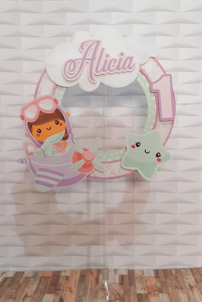 Arquivo de corte Topo de bolo Aviador