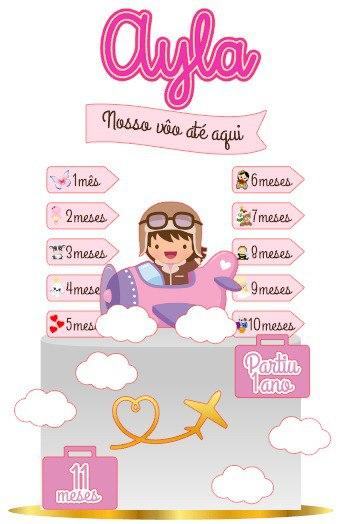 Arquivo de corte Topo de bolo Aviador