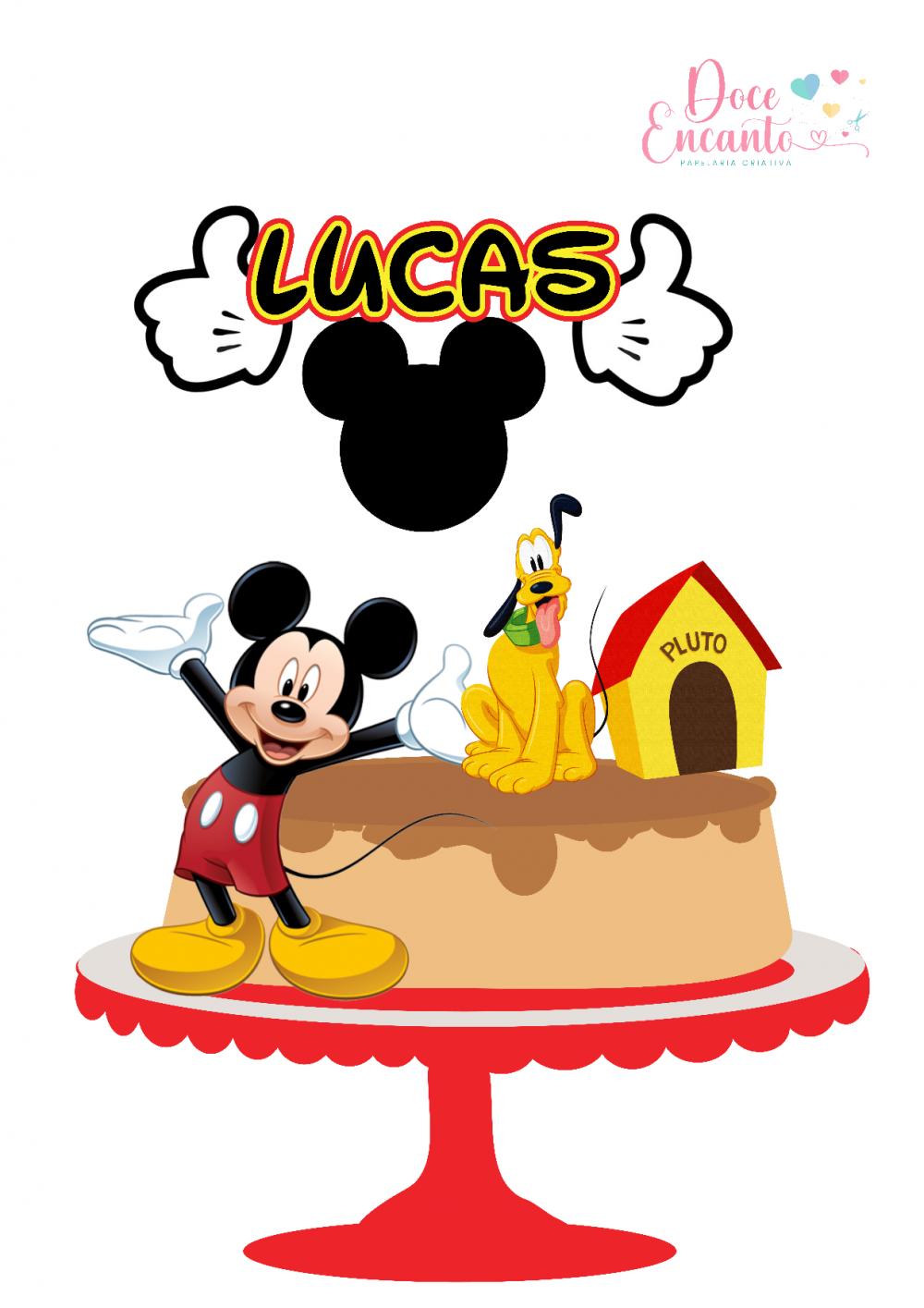 Arquivo de corte topo de bolo Mickey