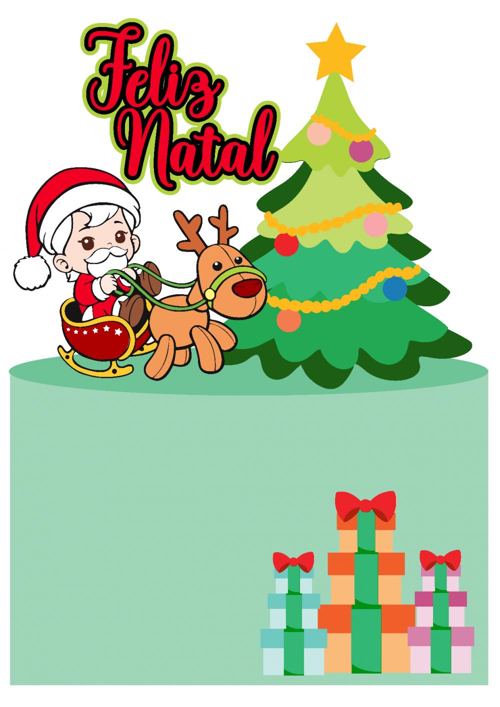 Arquivo de corte topo de bolo Natal