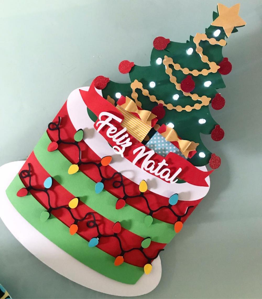 Arquivo de corte topo de bolo Natal