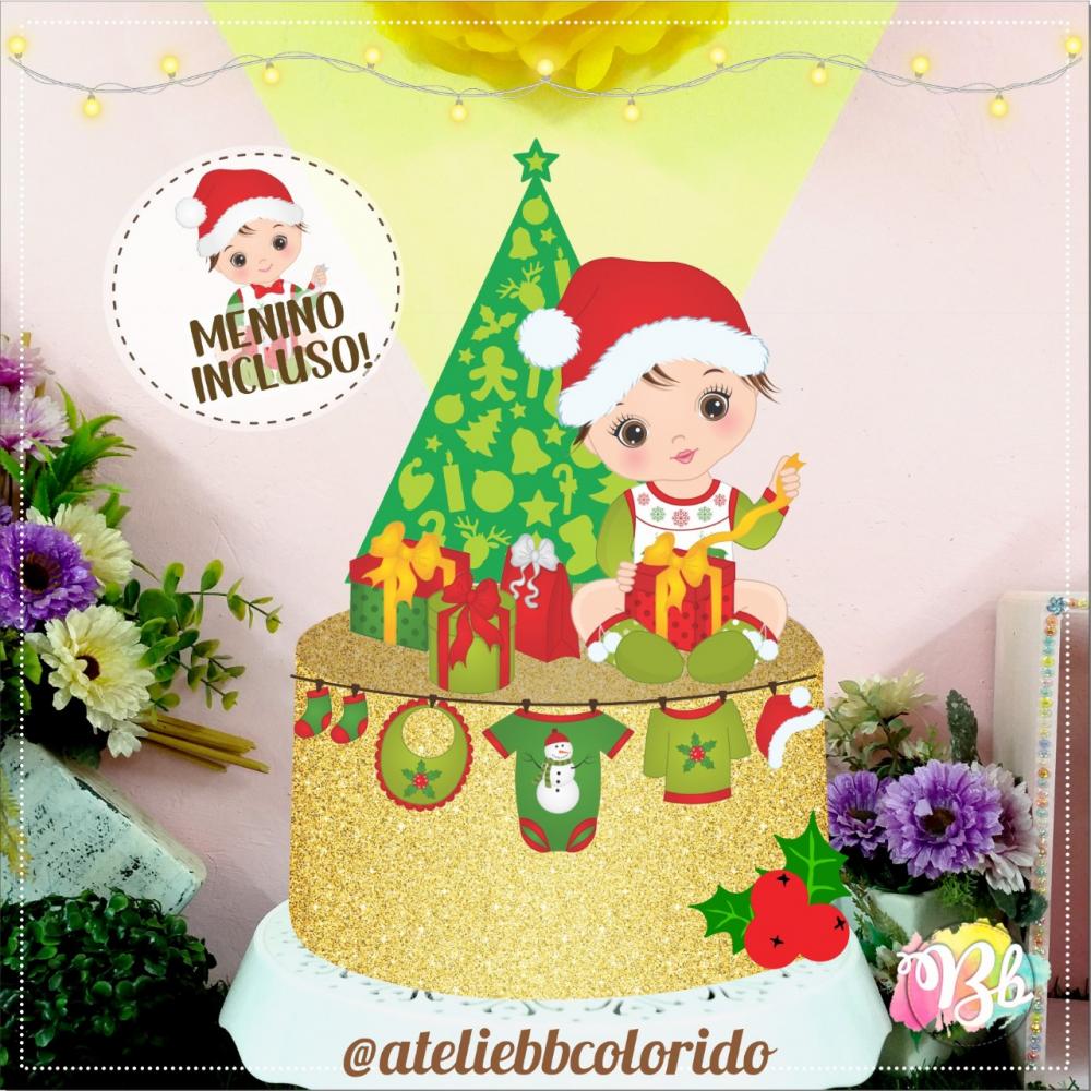 Arquivo de corte topo de bolo Natal