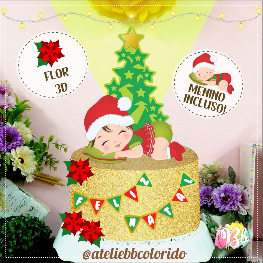 Arquivo de corte topo de bolo Natal