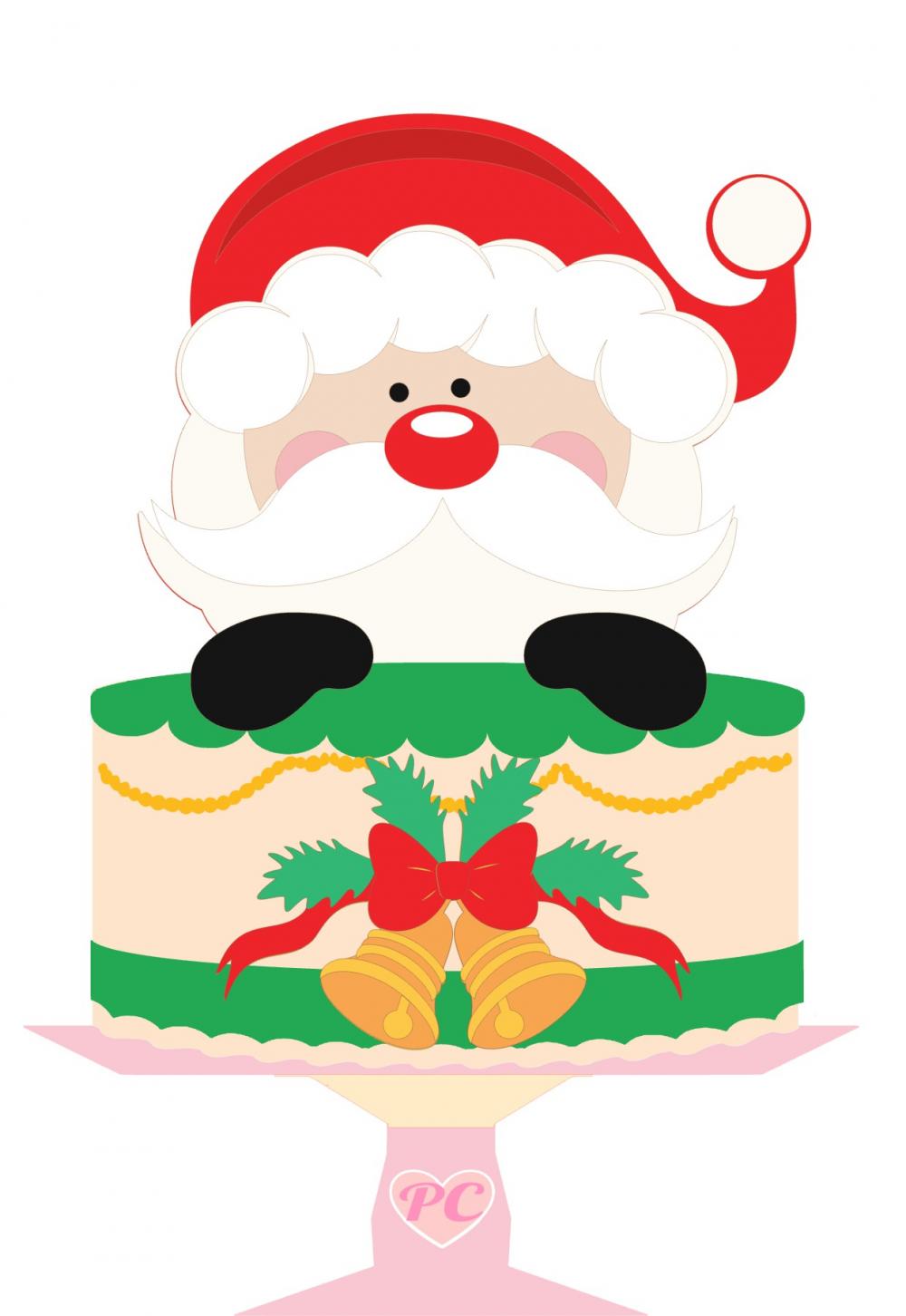 Arquivo de corte topo de bolo Natal