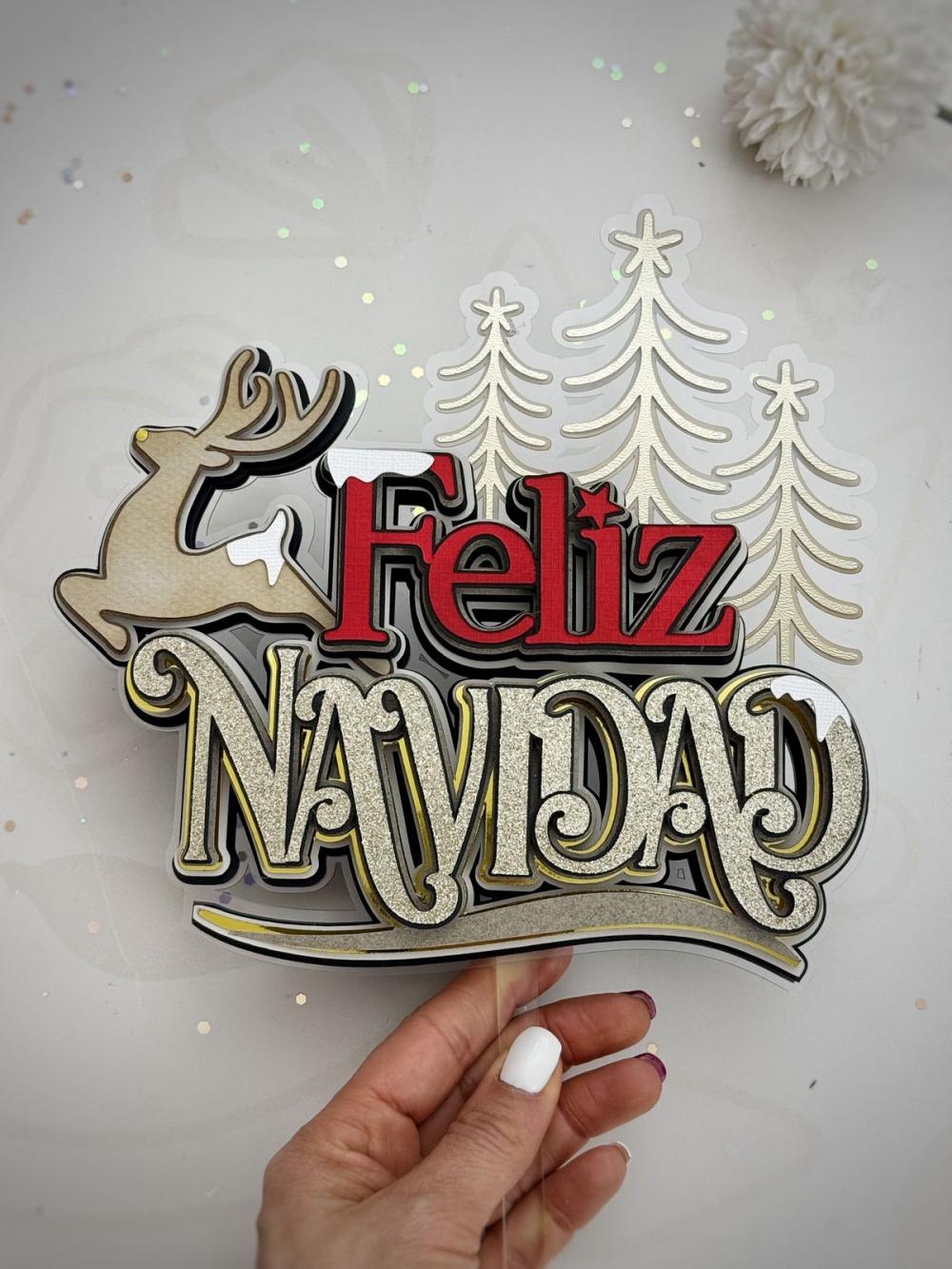 Arquivo de corte topo de bolo Natal