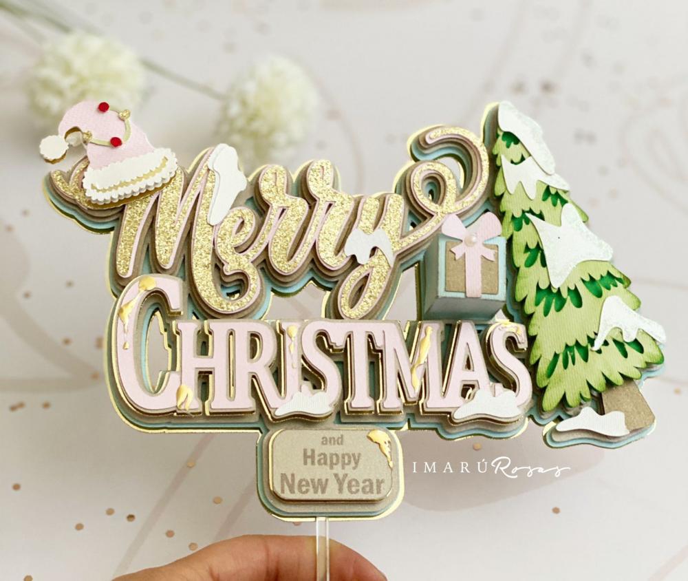 Arquivo de corte topo de bolo Natal