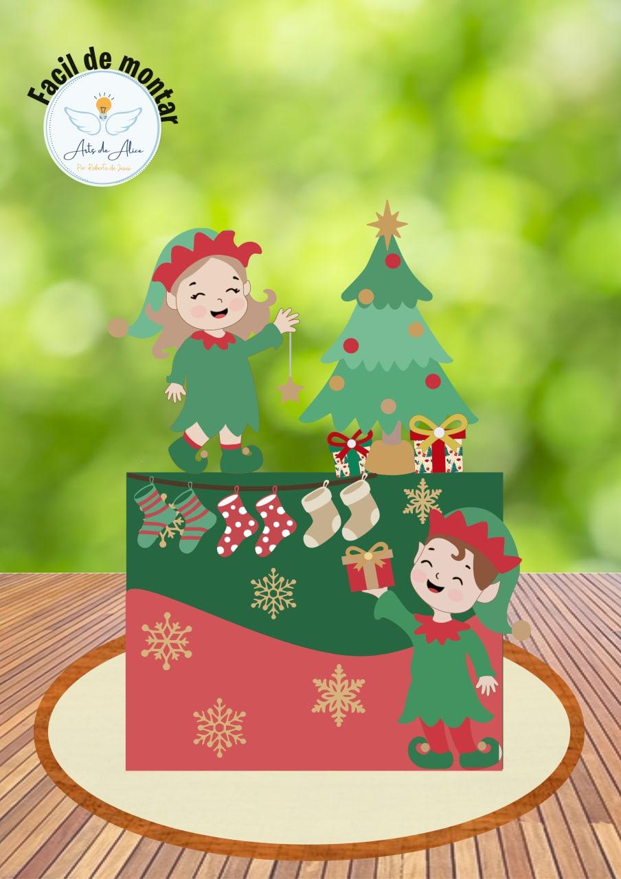 Arquivo de corte topo de bolo Natal