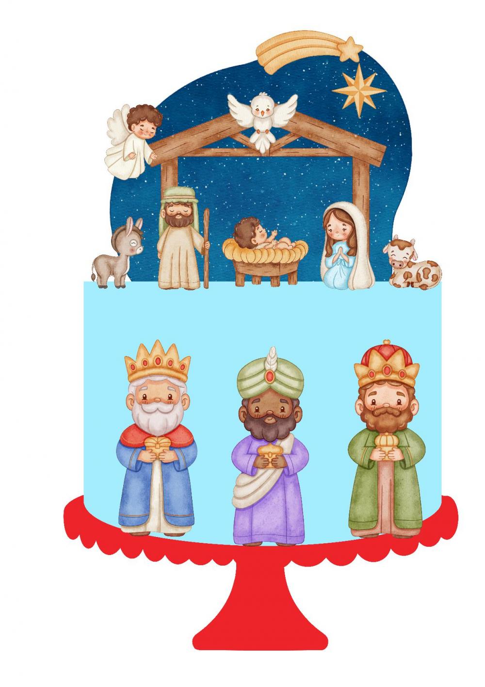 Arquivo de corte topo de bolo Natal