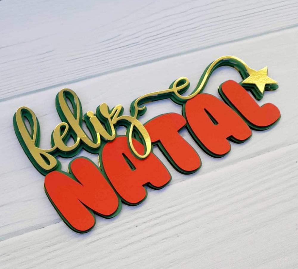 Arquivo de corte topo de bolo Natal