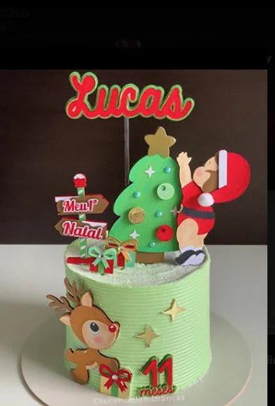 Arquivo de corte topo de bolo Natal