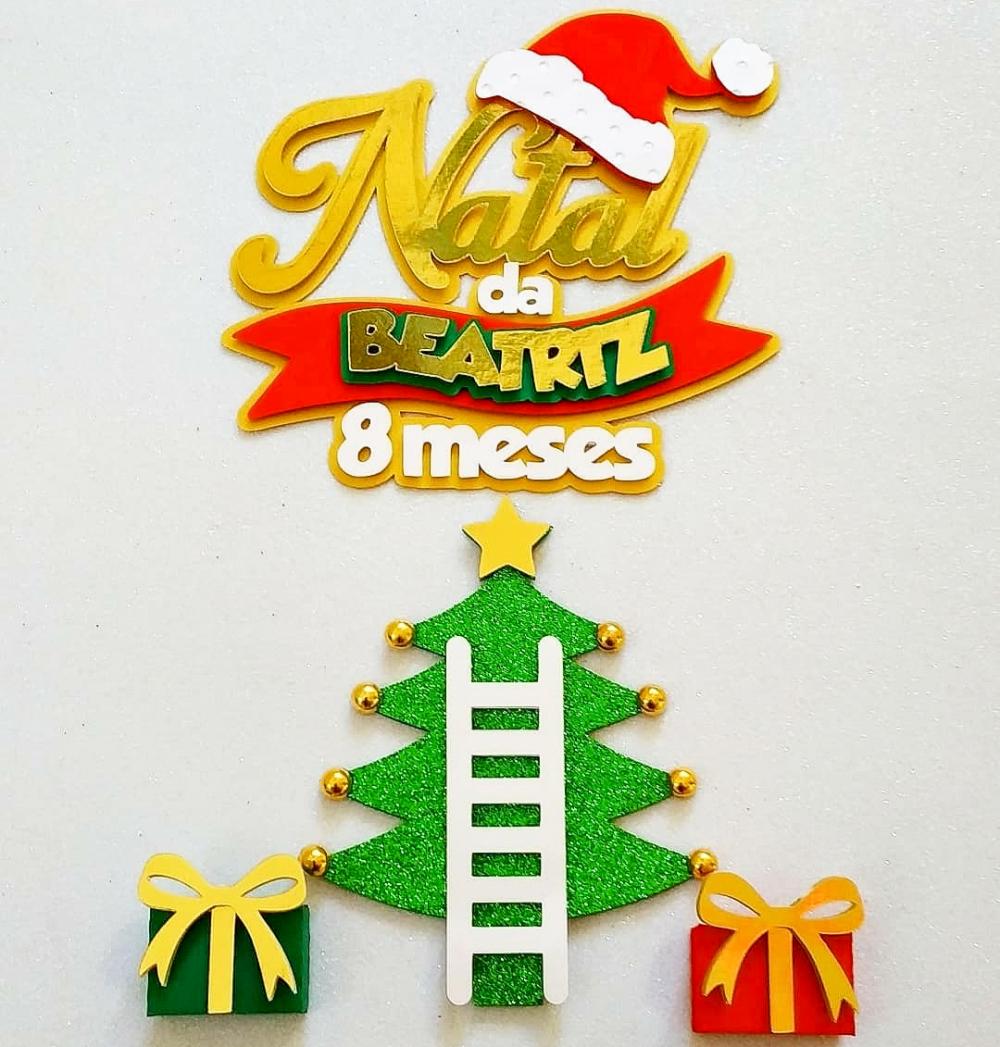 Arquivo de corte topo de bolo Natal