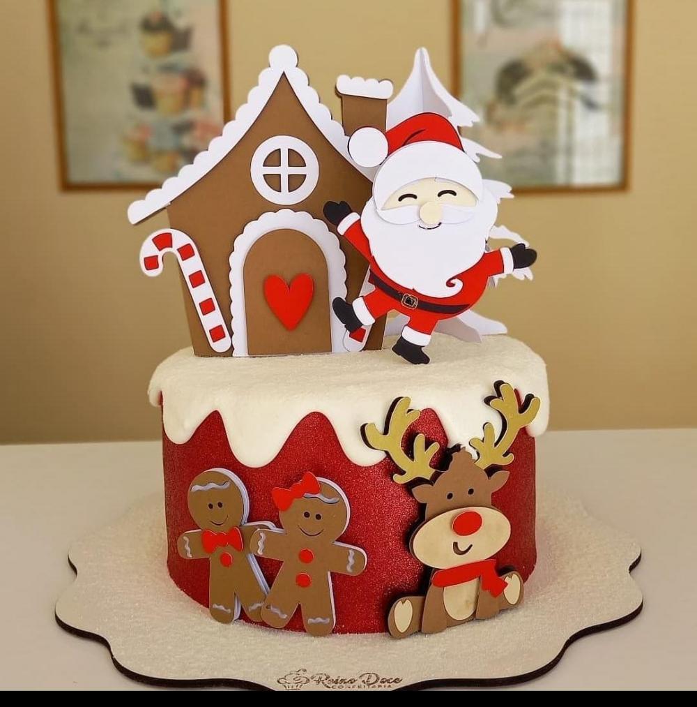 Arquivo de corte topo de bolo Natal