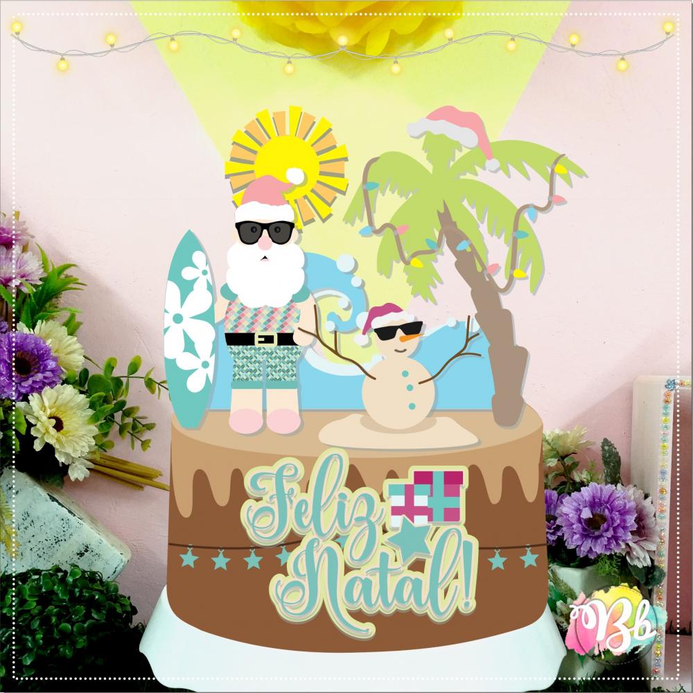 Arquivo de corte topo de bolo Natal