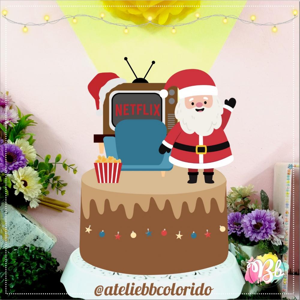 Arquivo de corte topo de bolo Natal