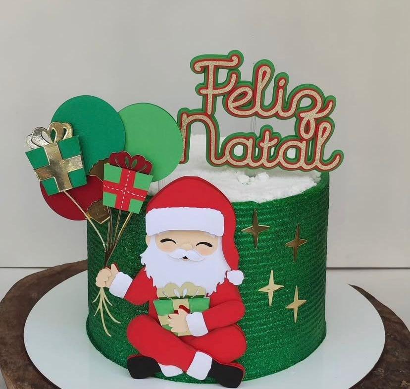 Arquivo de corte topo de bolo Natal