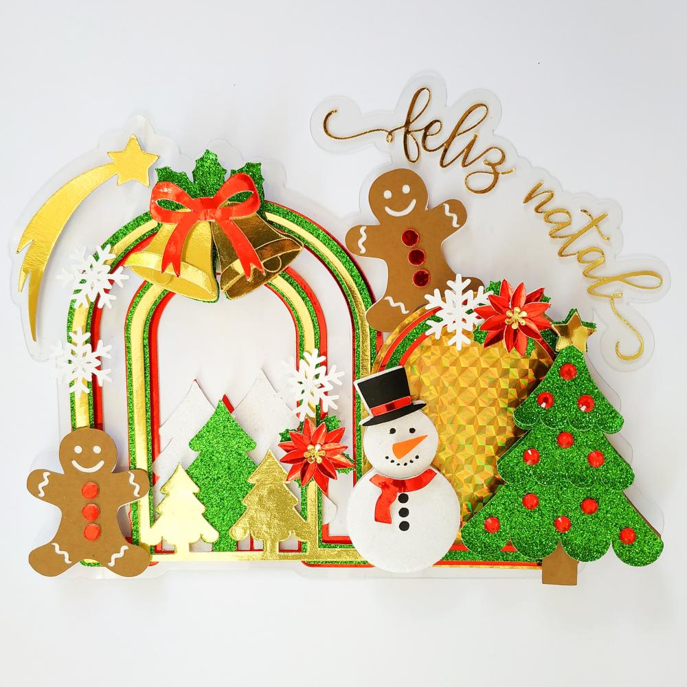 Arquivo de corte topo de bolo Natal